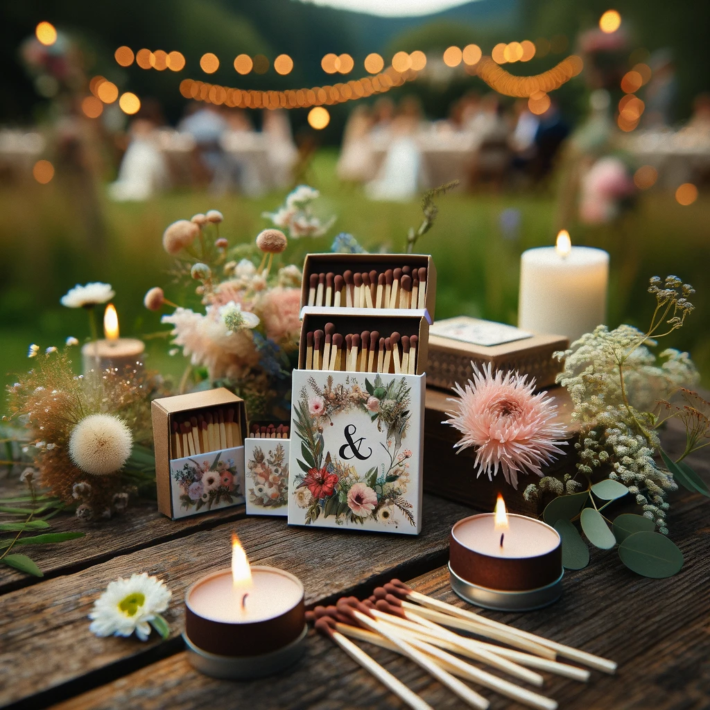 ejemplo de cajas de cerillas personalizadas para bodas
